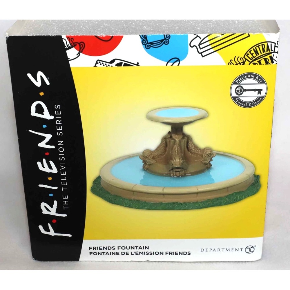 Department 56 Friends Fountain Decor - Blue and Tan